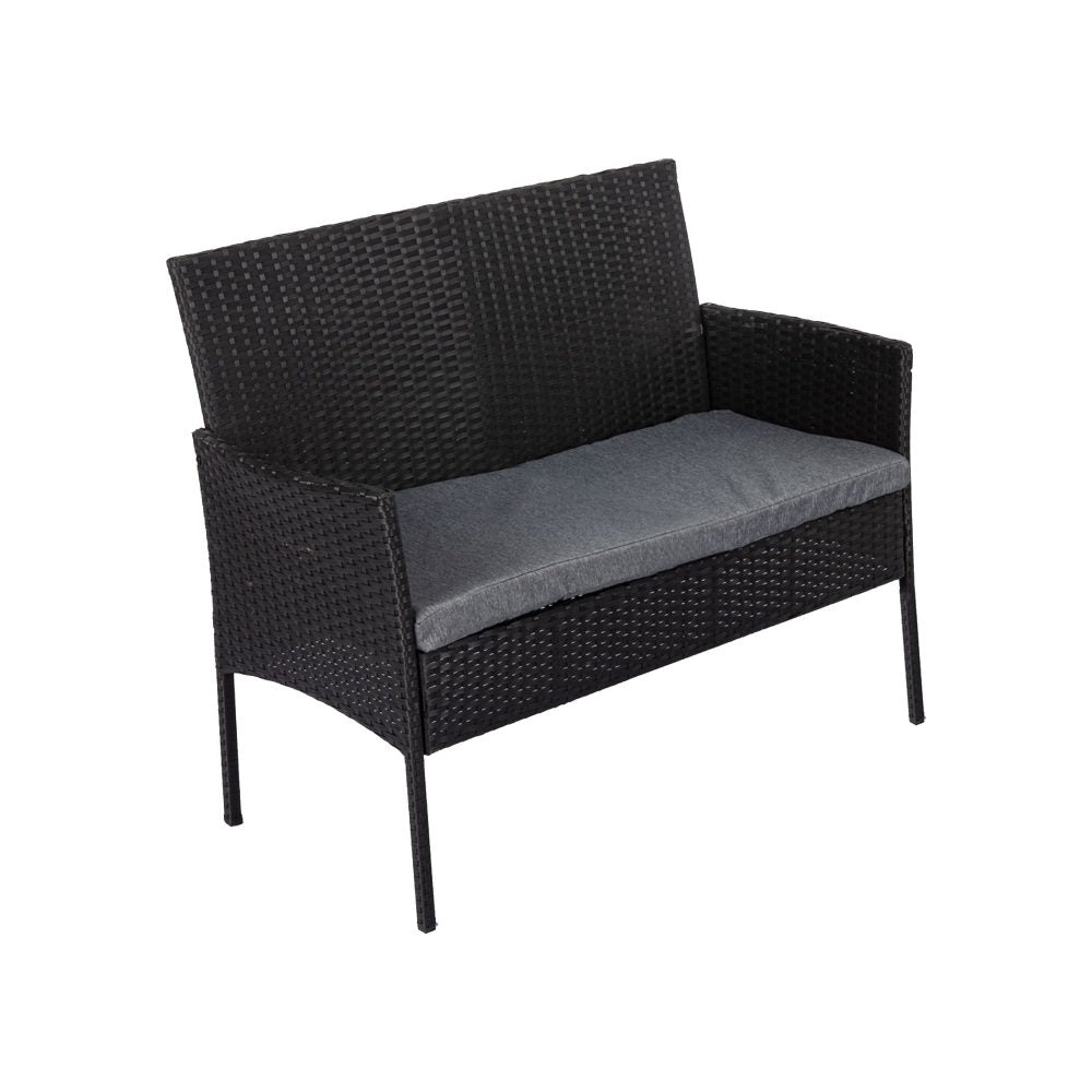 Armadale Luxury 4 Seater Outdoor Lounge Set - Black